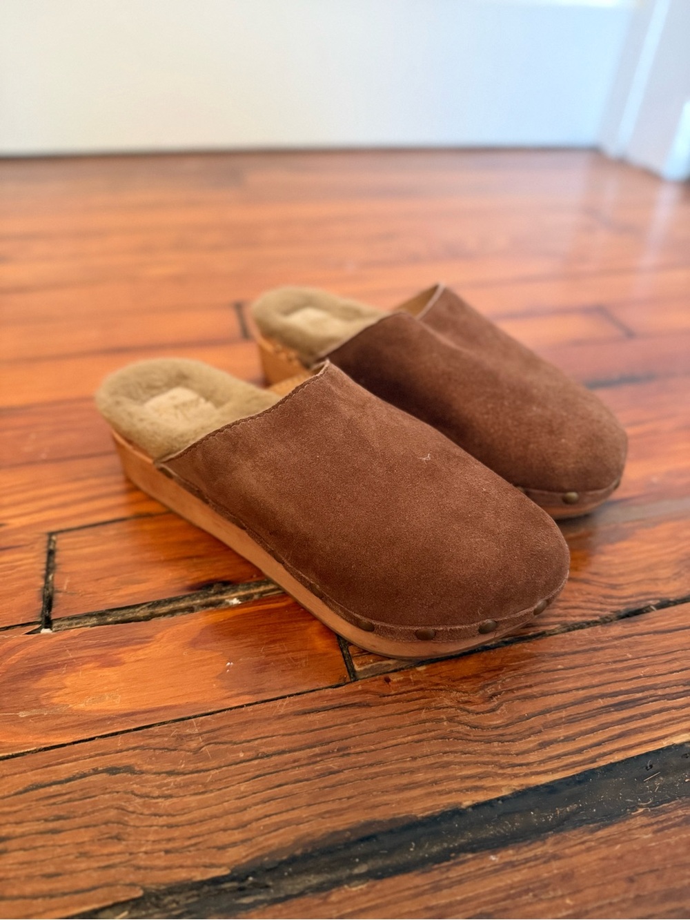 Beek Suede Clog Slides, Sz 38